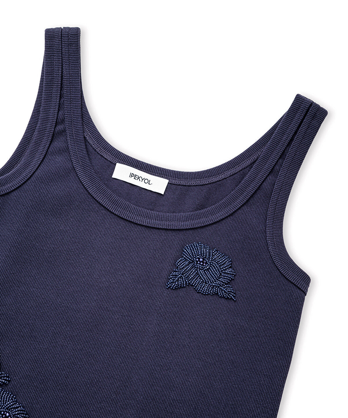 T-Shirt with Floral Bead Embellishments