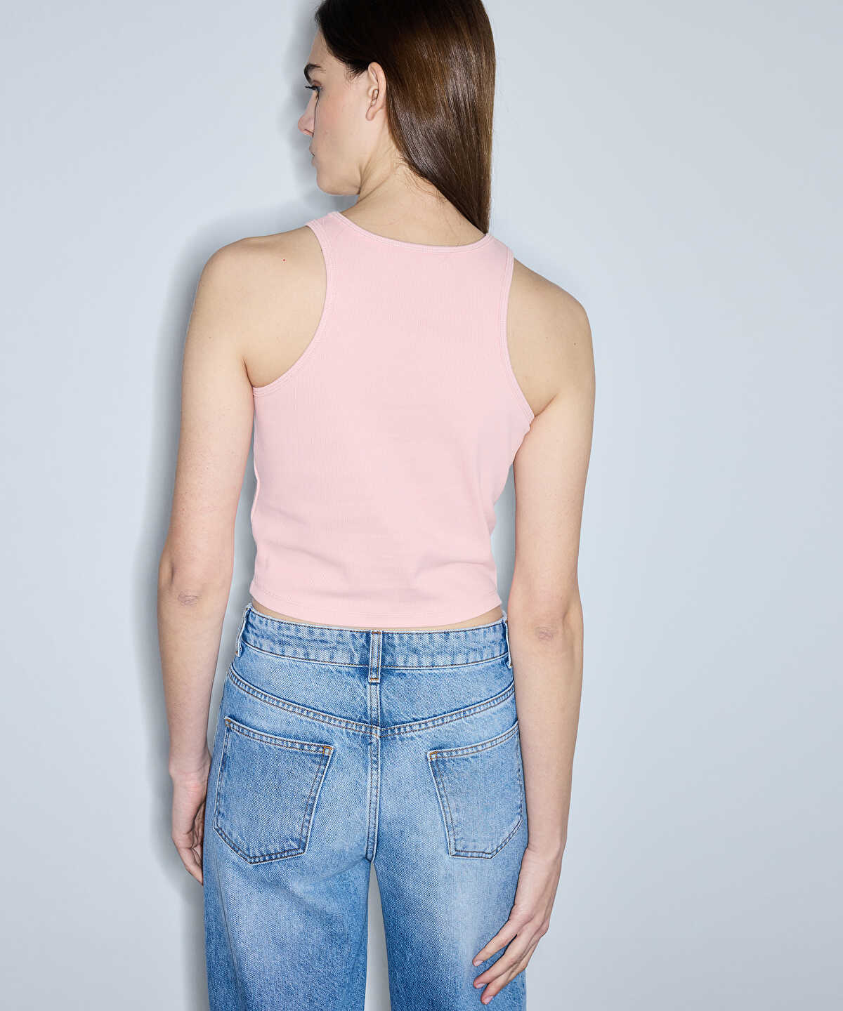 Halter Neck T-Shirt with Applique