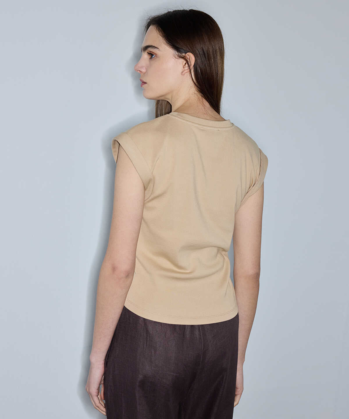 Asymmetric Gathered T-Shirt