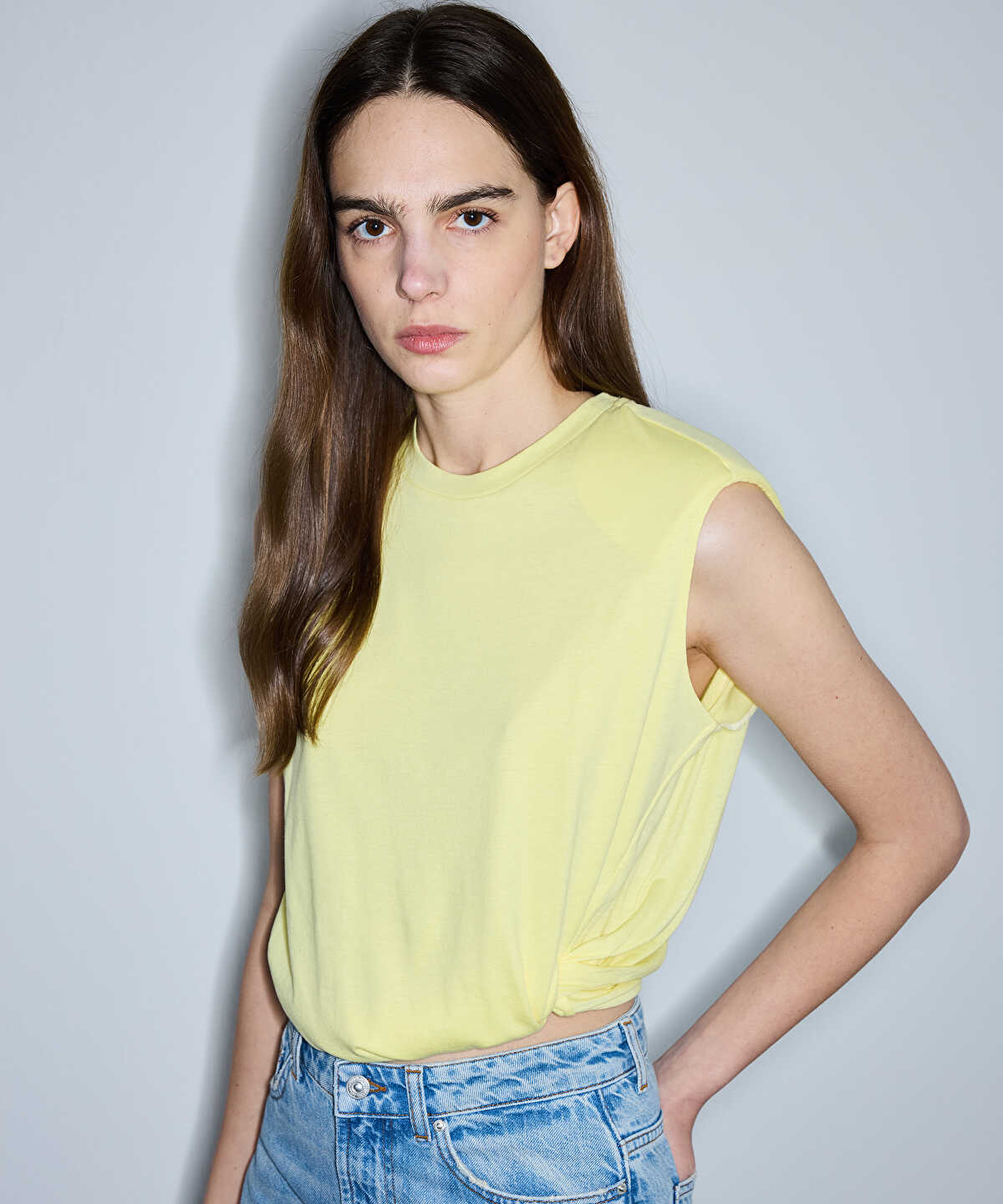 T-Shirt with Shoulder Pads