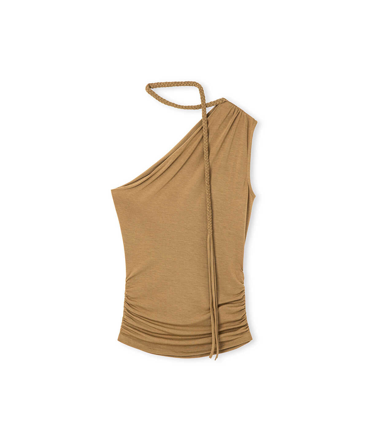 Asymmetric T-Shirt with Braided Strap