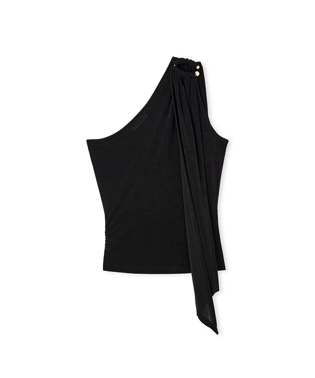 Asymmetric T-Shirt with Metal Accent