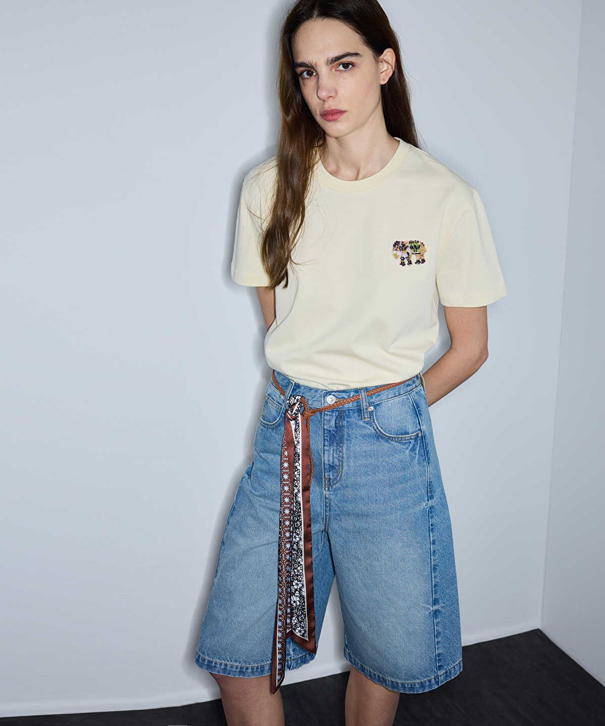 T-Shirt with Embellished Applique