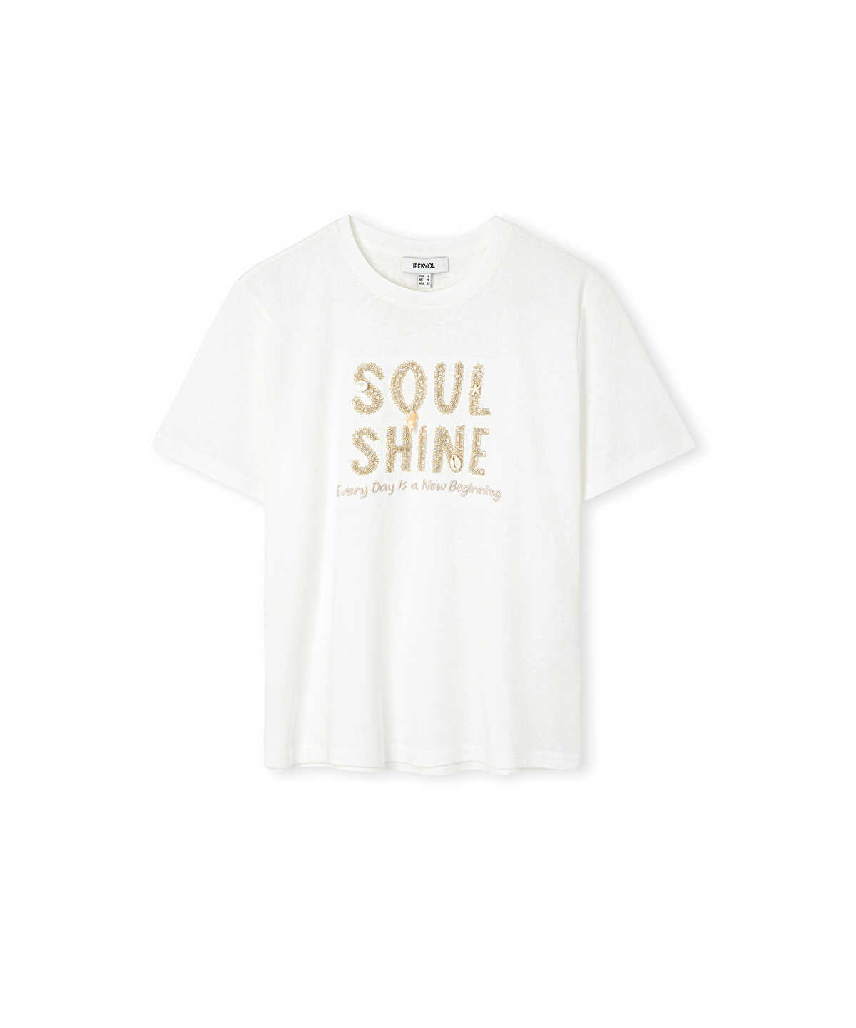 Embroidered T-Shirt with Sequins