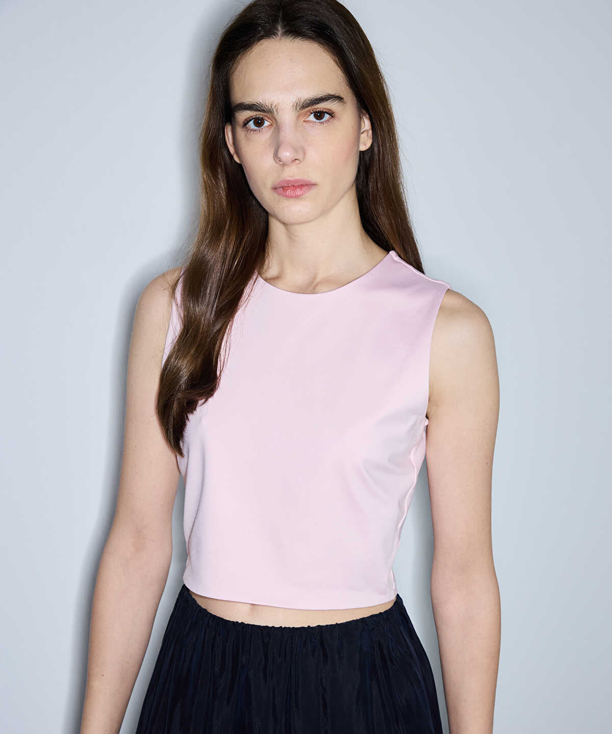 Crew Neck Cropped T-Shirt