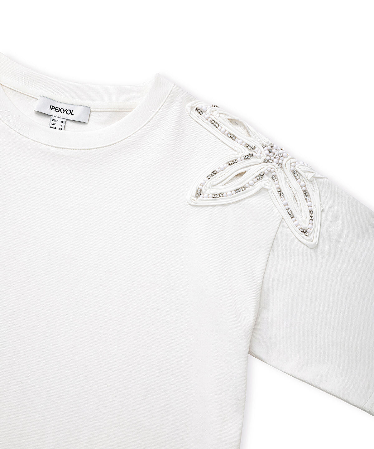 Embroidered Cutout T-Shirt