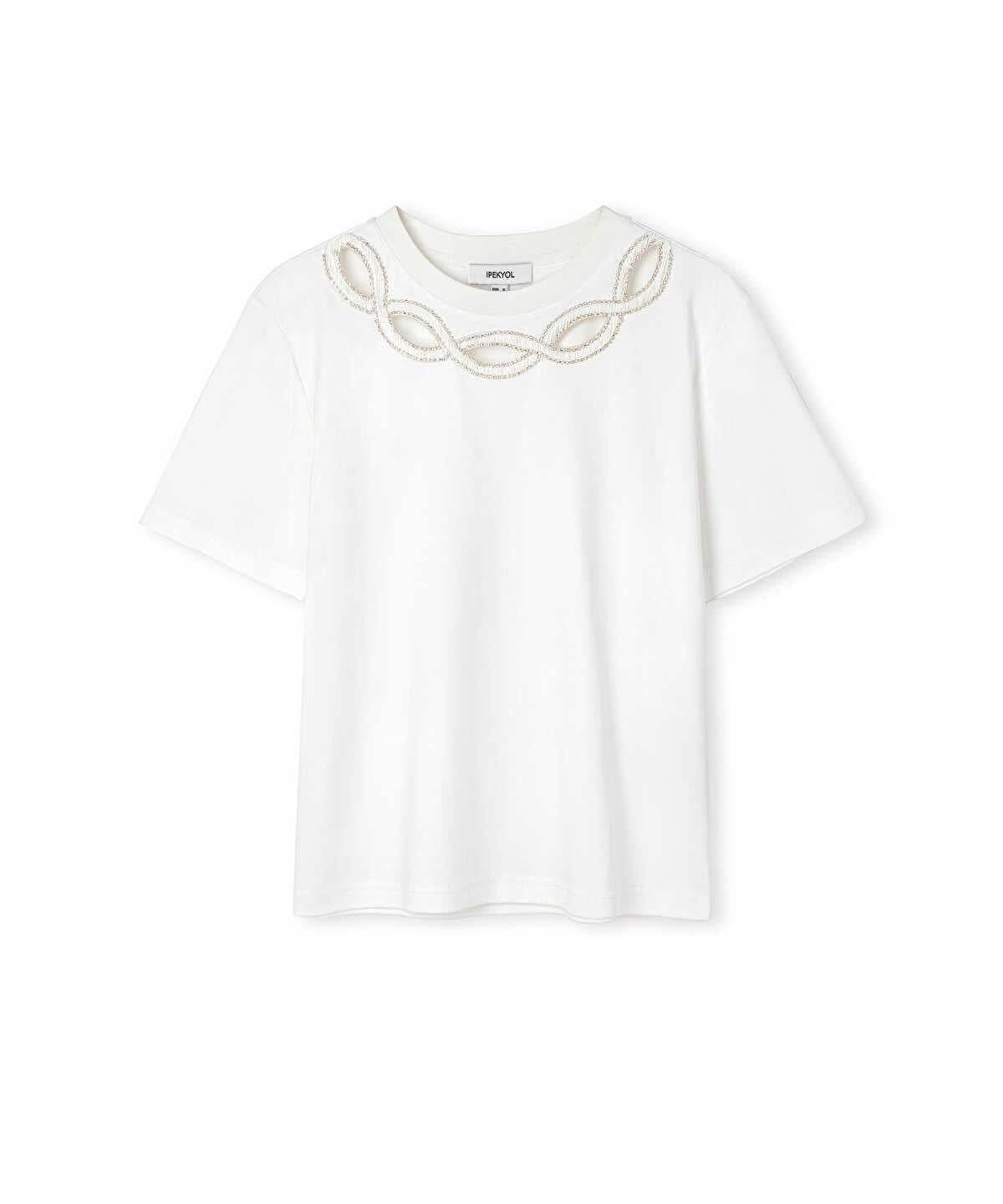 Embellished Cutout T-Shirt