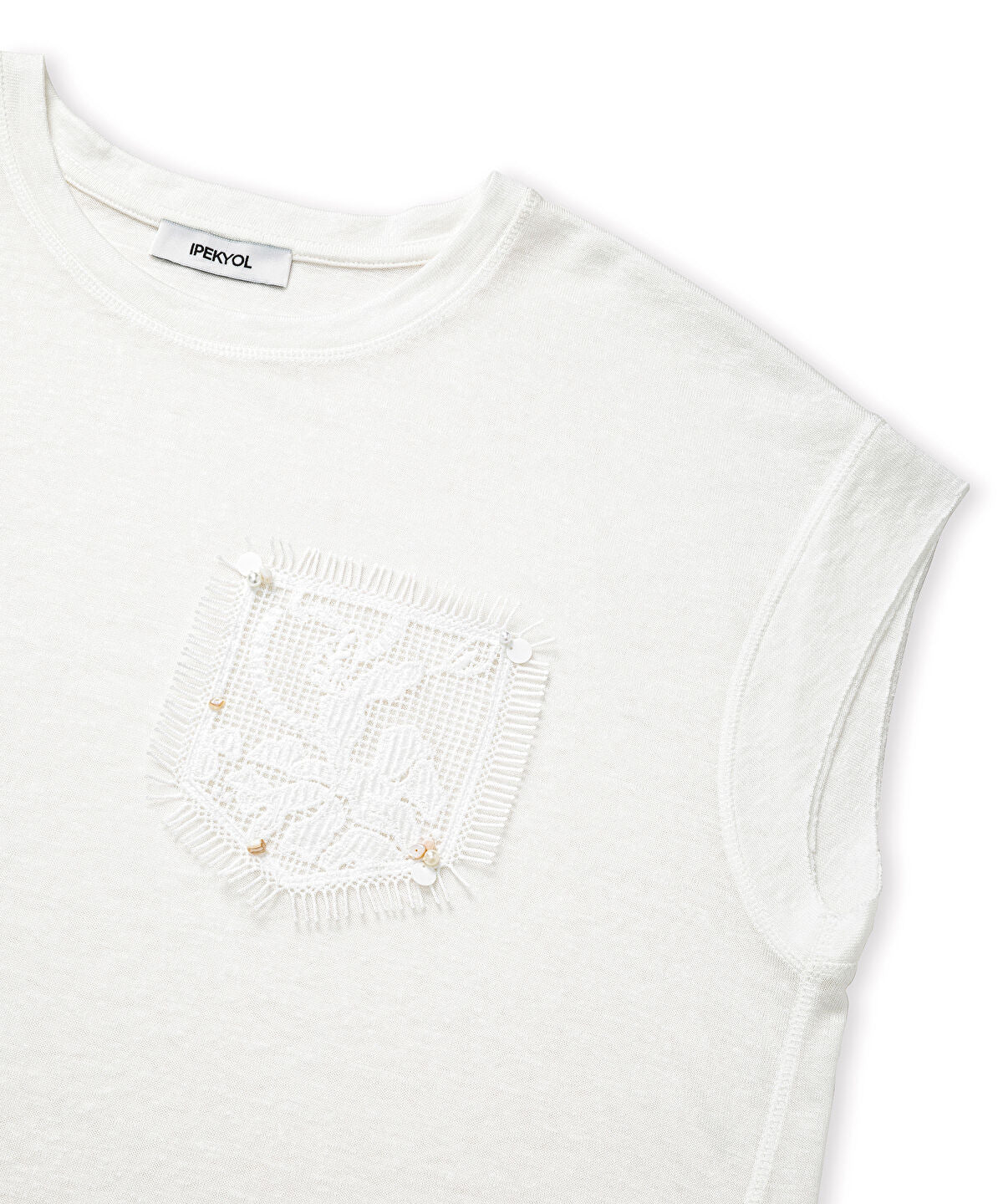Crochet Pocket T-Shirt