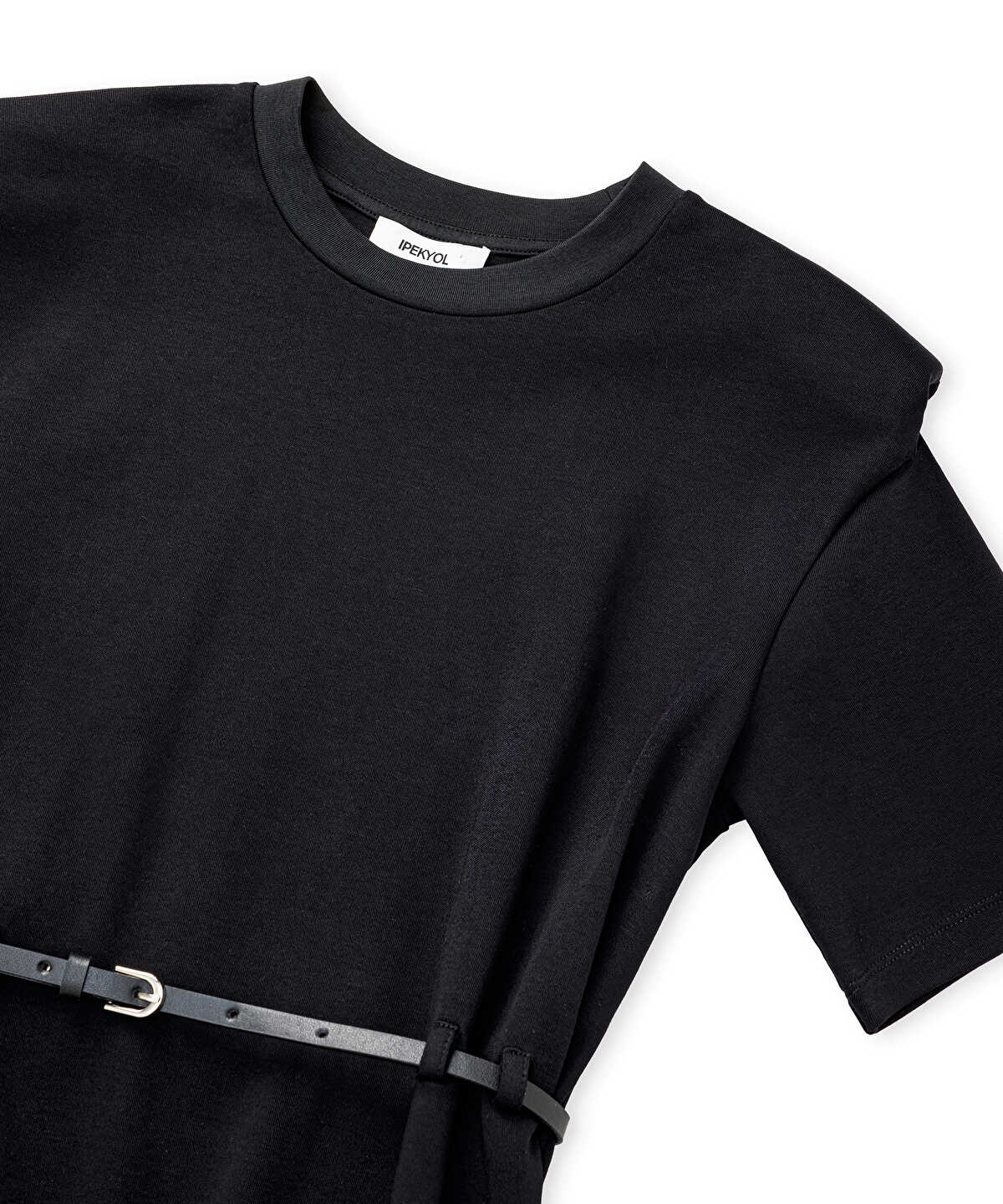 Belted Crew Neck T-Shirt