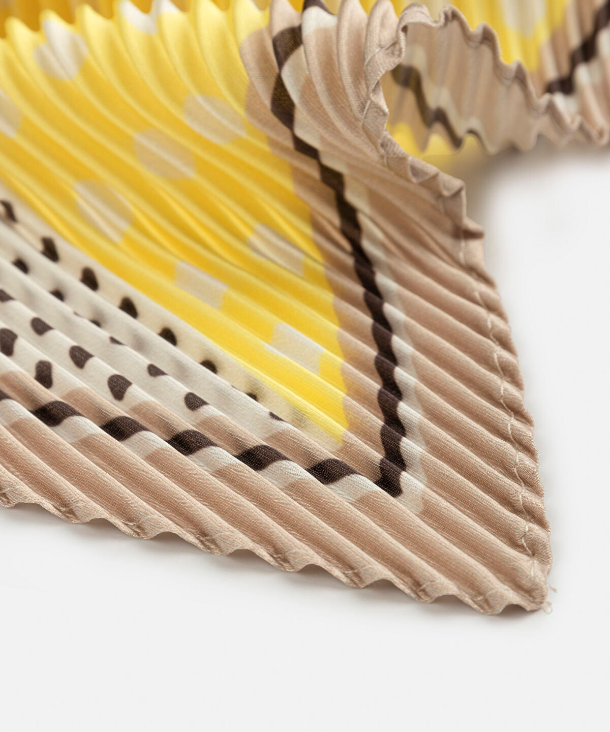 Pleated Polka Dot Scarf