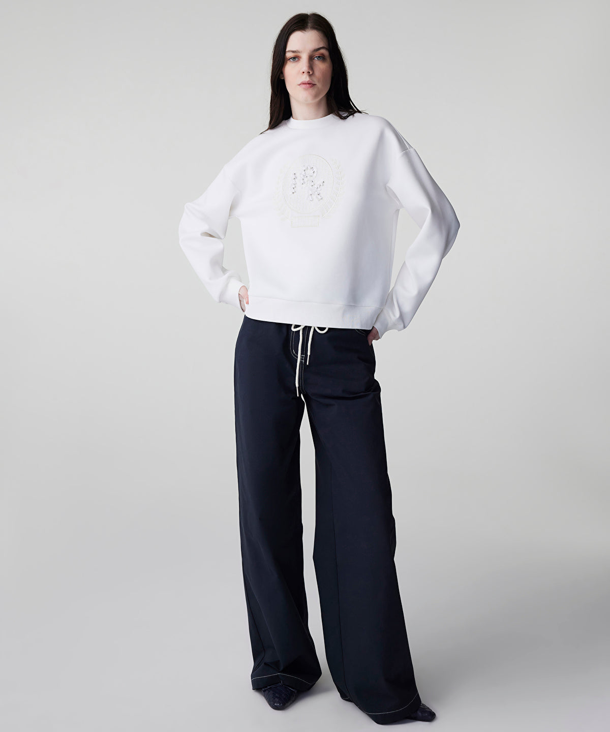 Embellished Scuba Sweatshirt