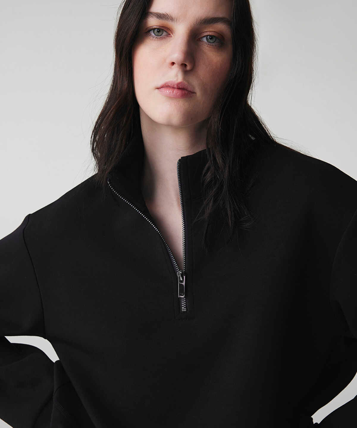 Layered-Effect Color-Block Sweatshirt