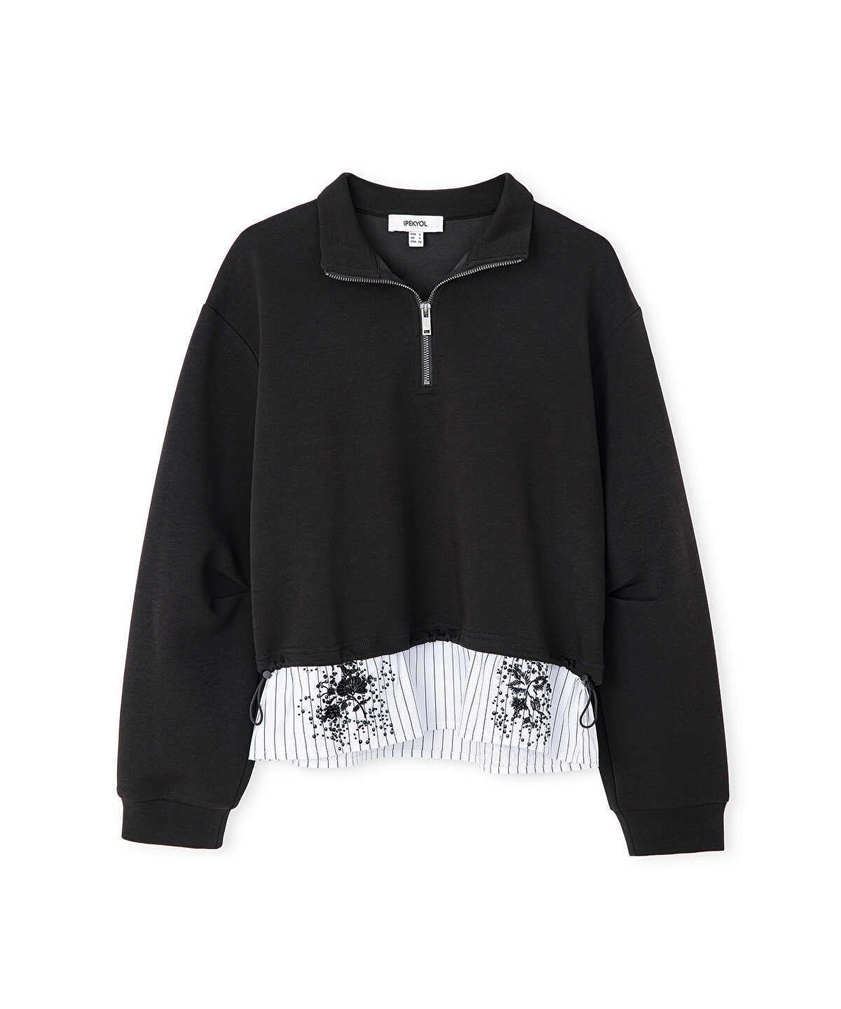 Layered-Effect Color-Block Sweatshirt