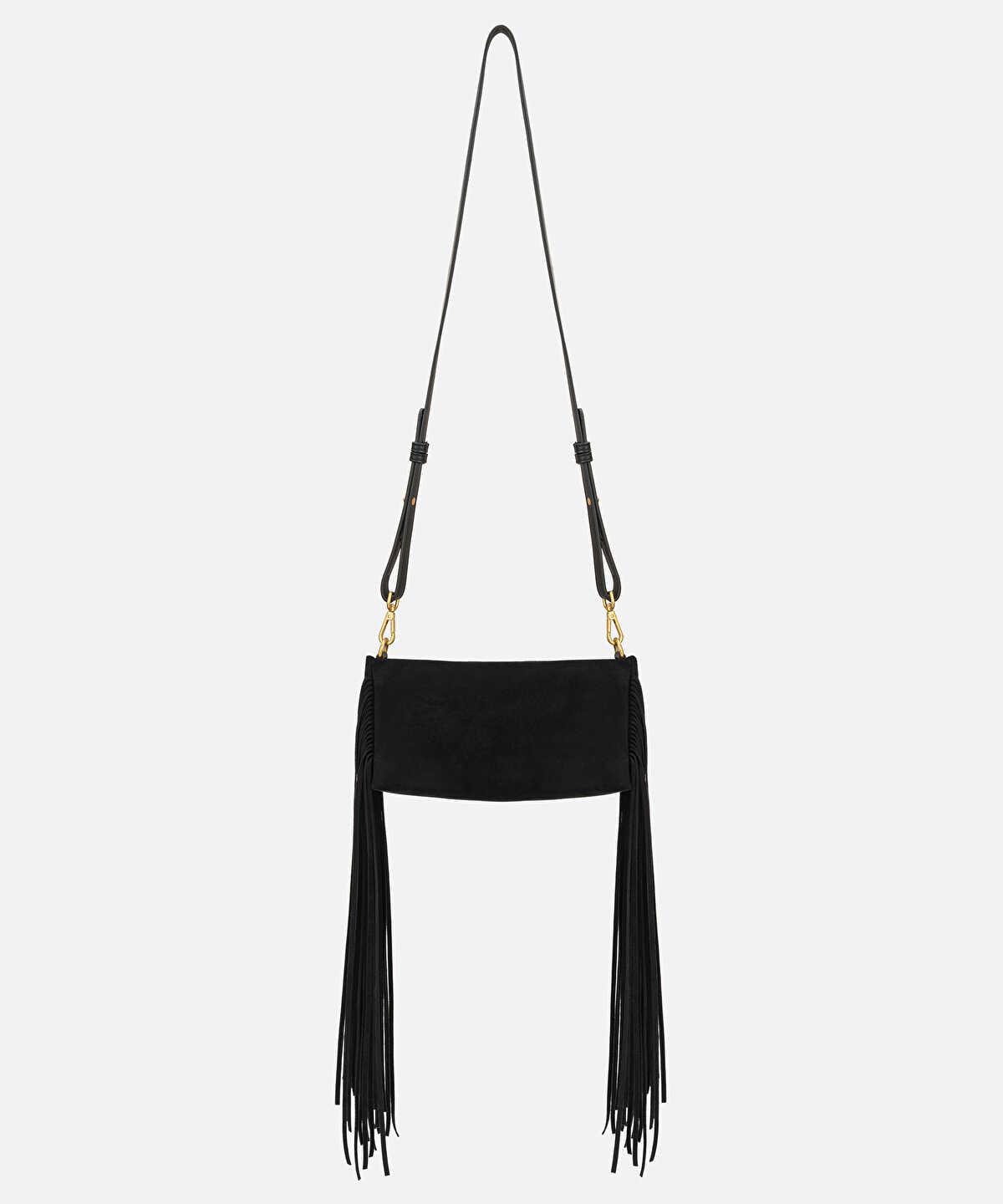 Tassel Trim Clutch with Detachable Strap