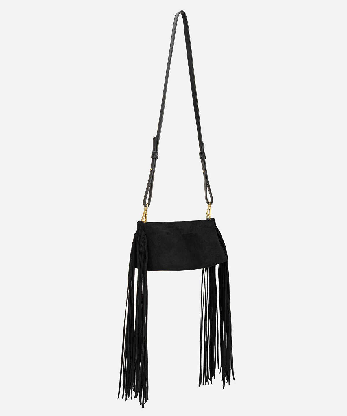 Tassel Trim Clutch with Detachable Strap