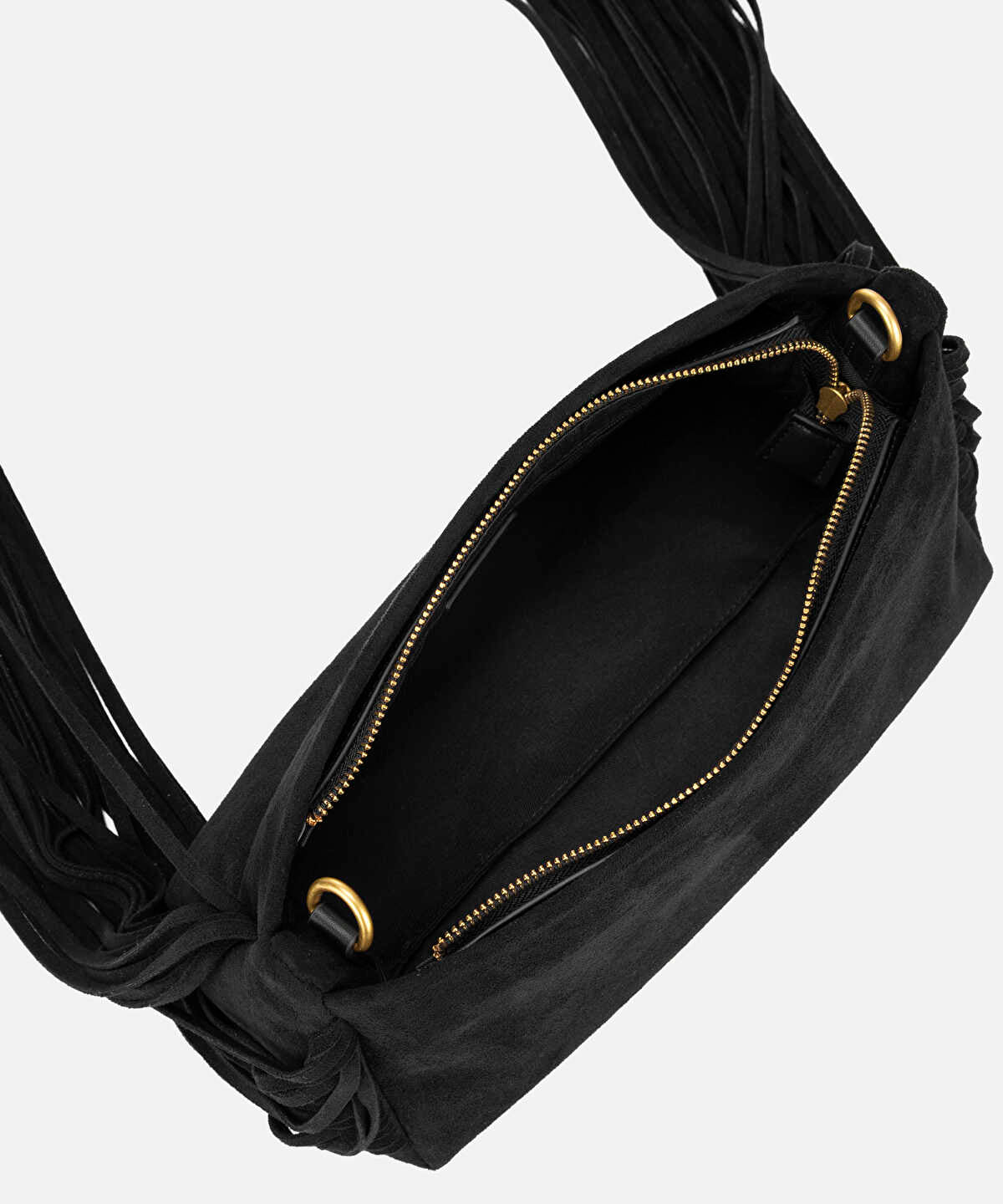 Tassel Trim Clutch with Detachable Strap