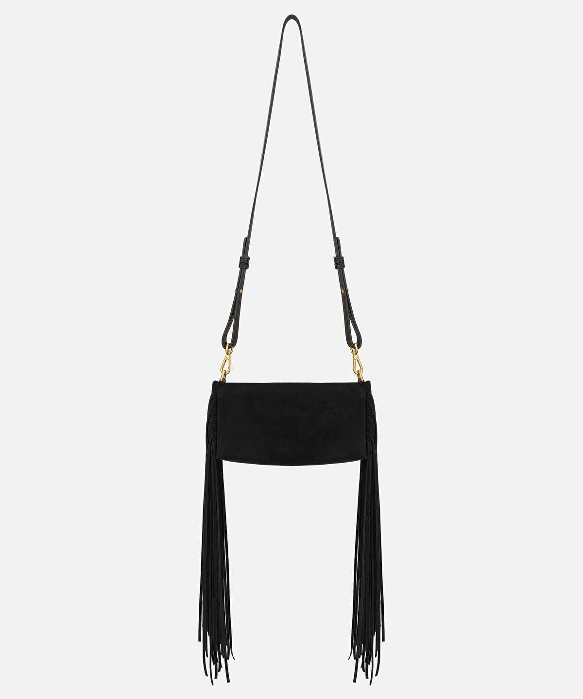 Tassel Trim Clutch with Detachable Strap