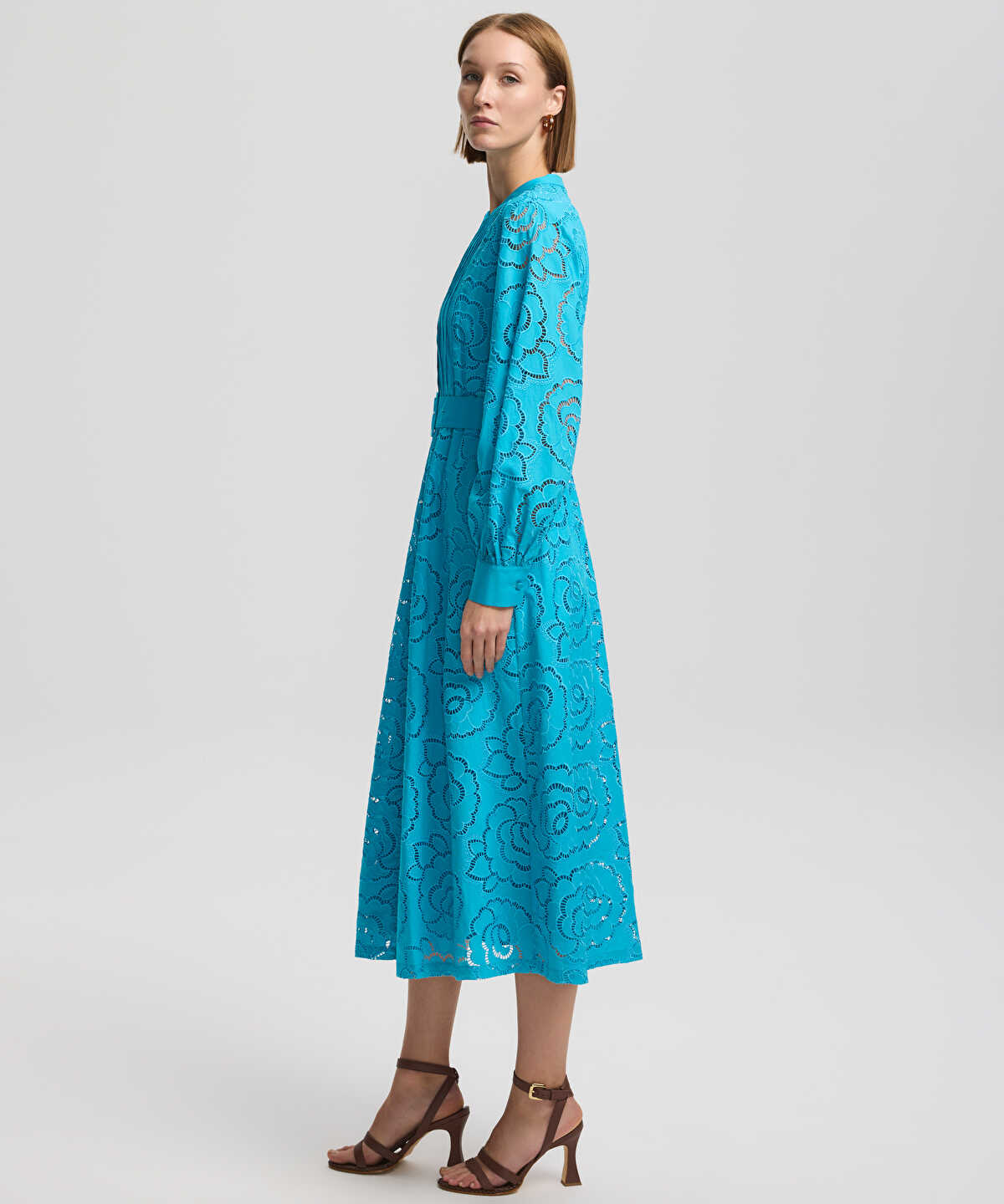 Embroidered Midi Dress
