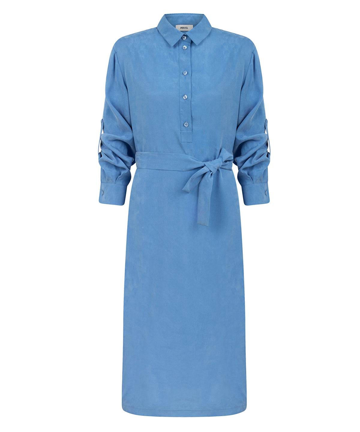 Belted shirt dress