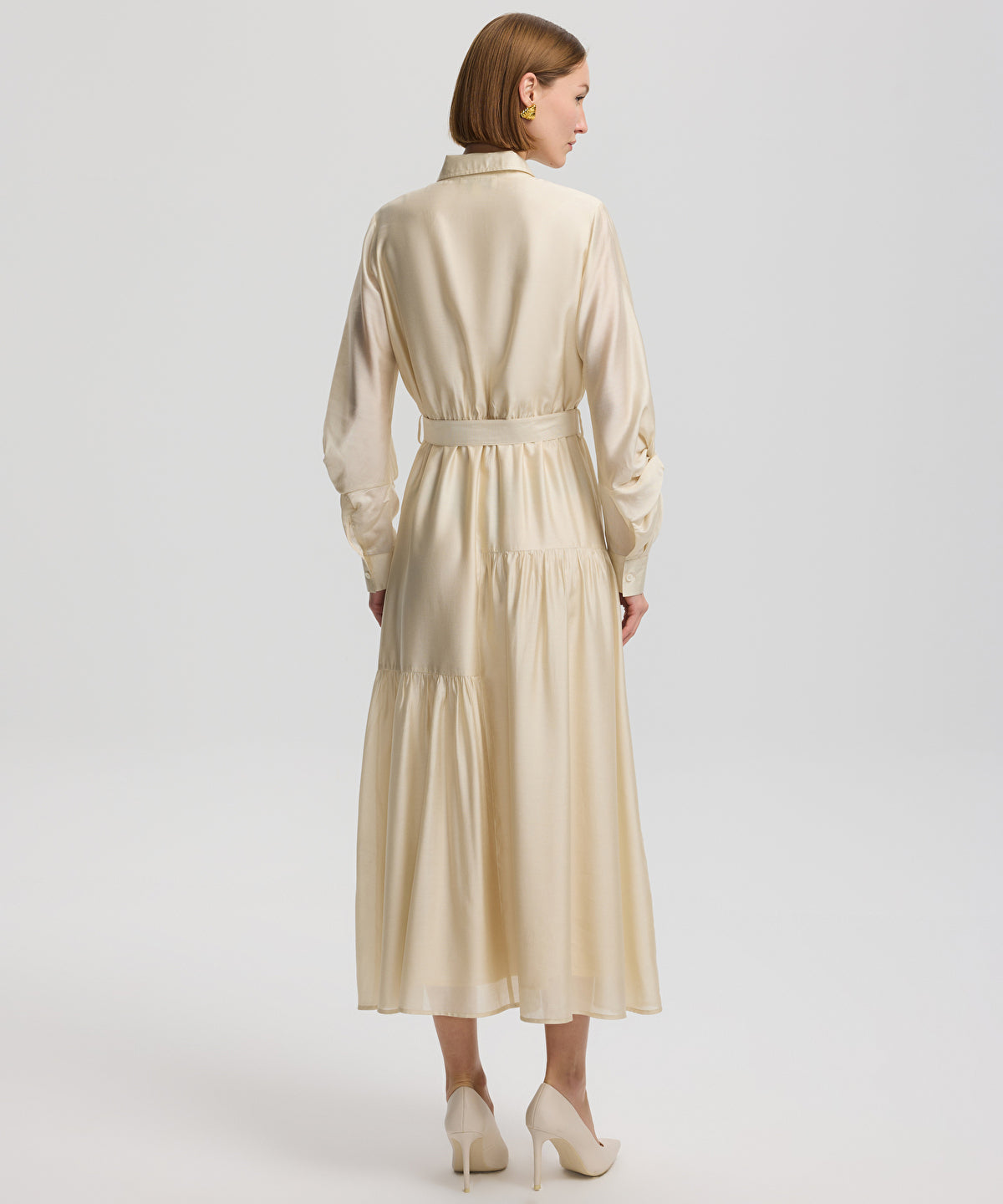 Belted shirt dress