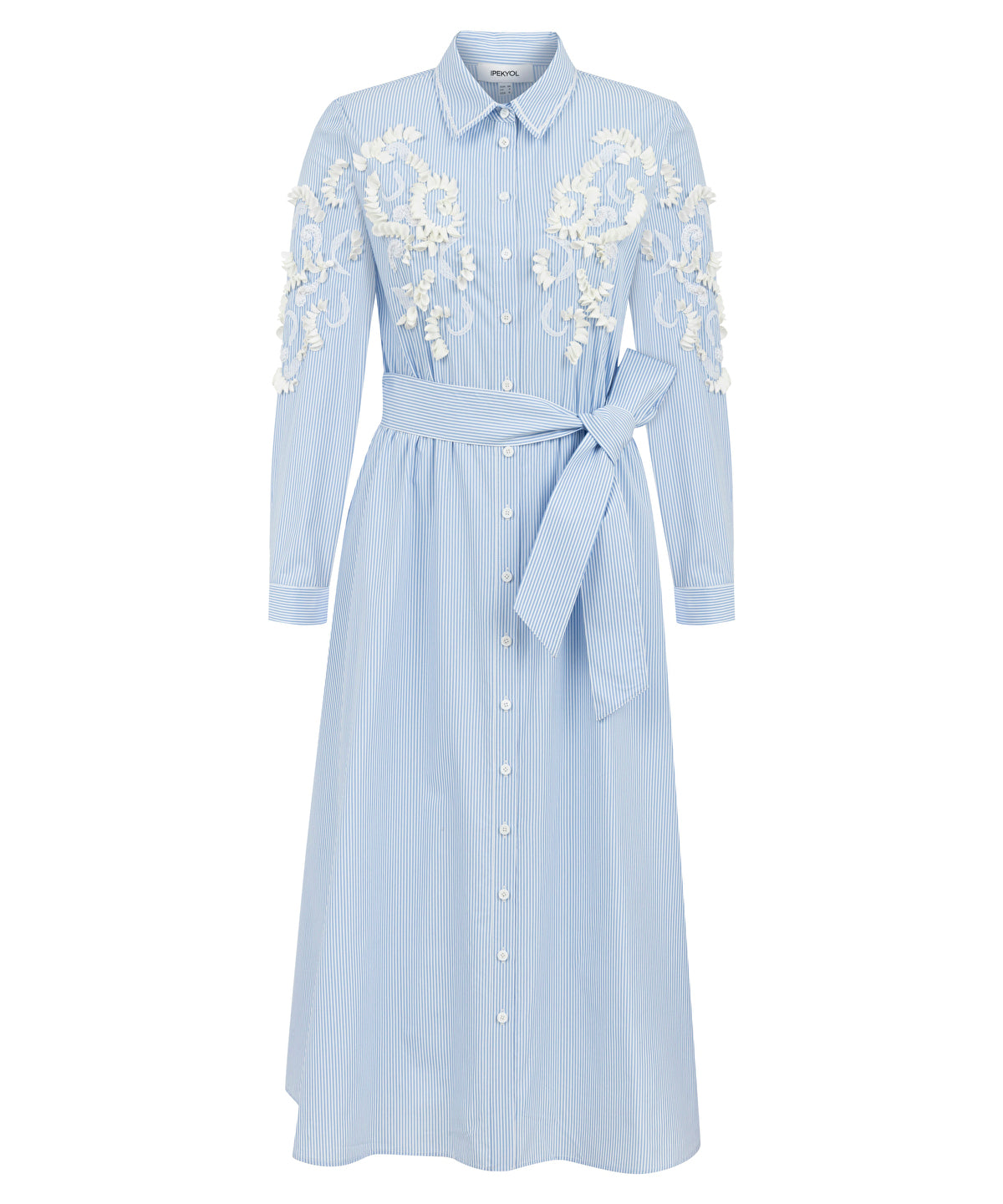 Embroidered Shirt Dress