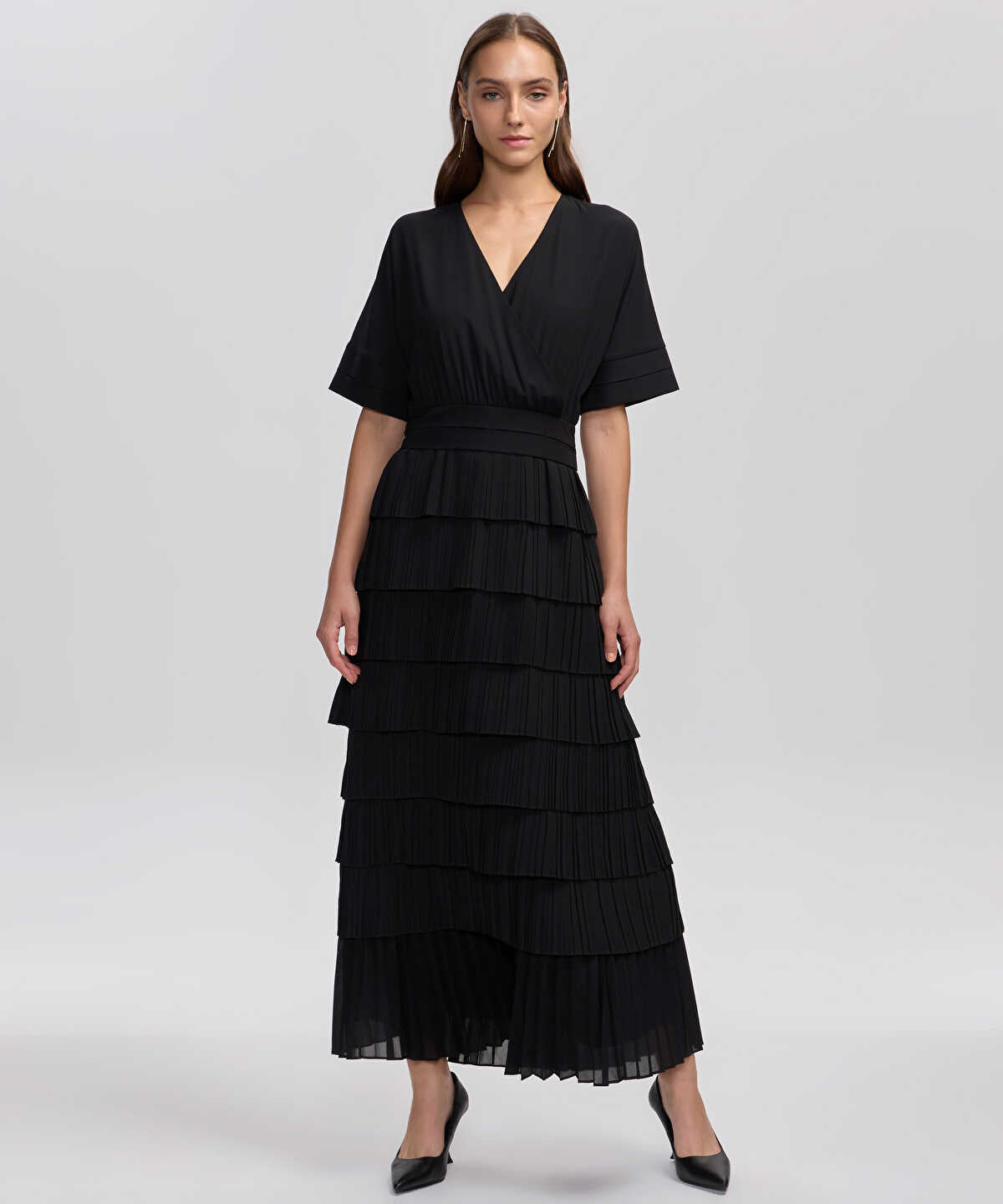 Pleated Maxi Dress