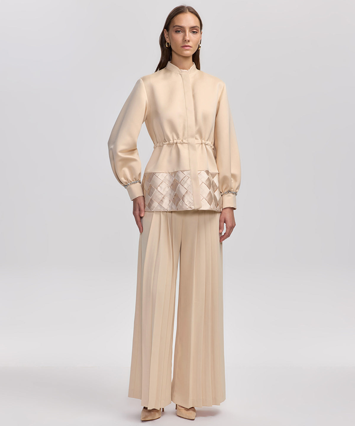 Zoomed Contrast Textured Jacket