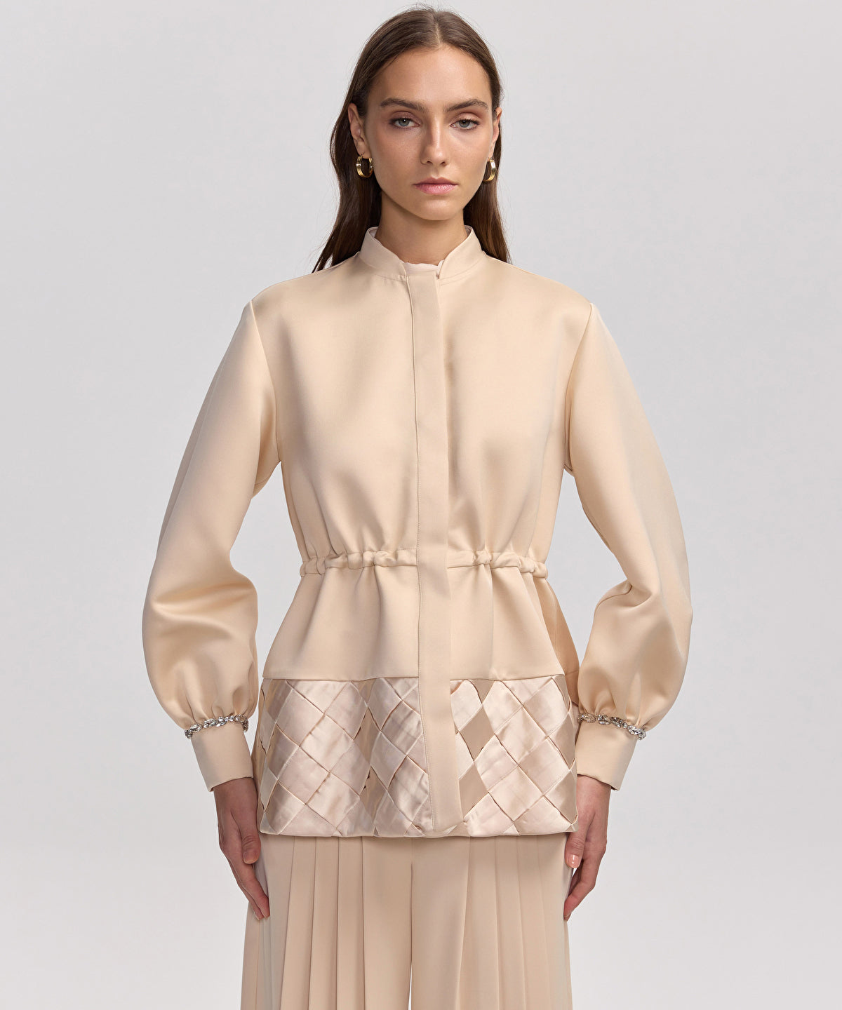 Zoomed Contrast Textured Jacket