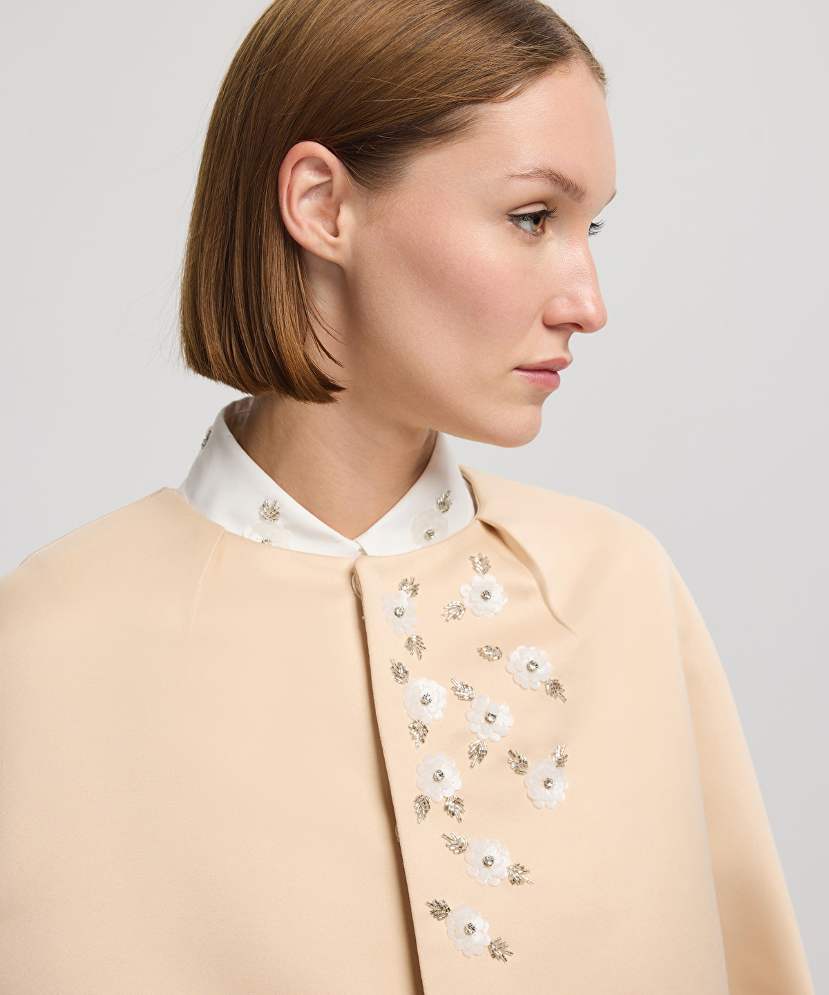 Embroidered Trench Coat