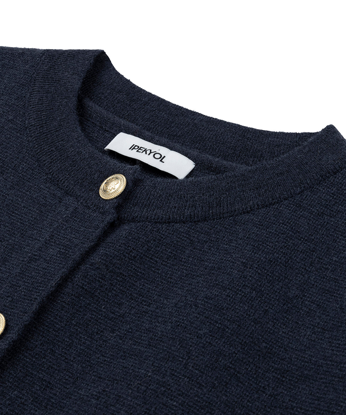 Gold-Button Knit Vest