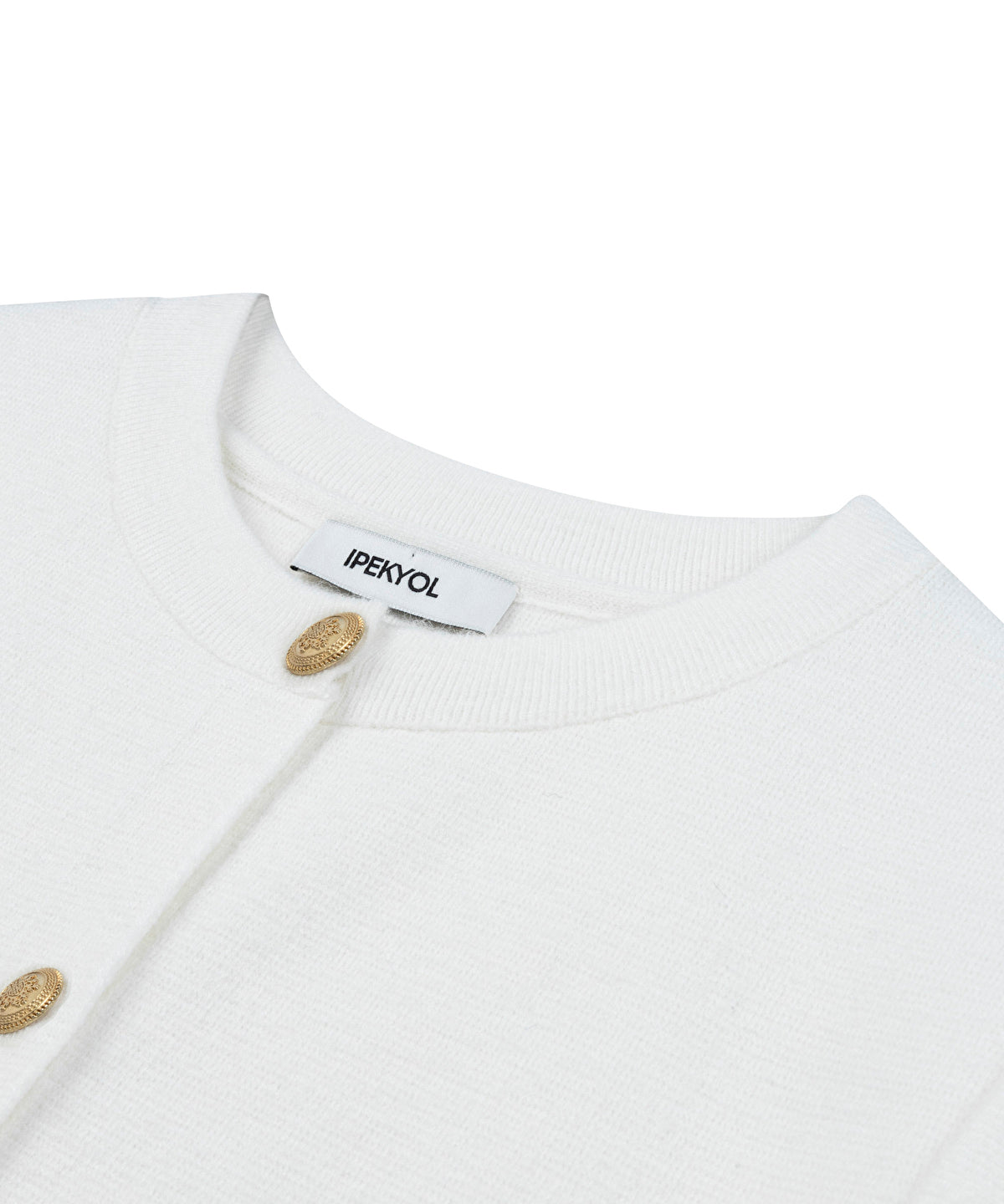 Gold-Button Knit Vest