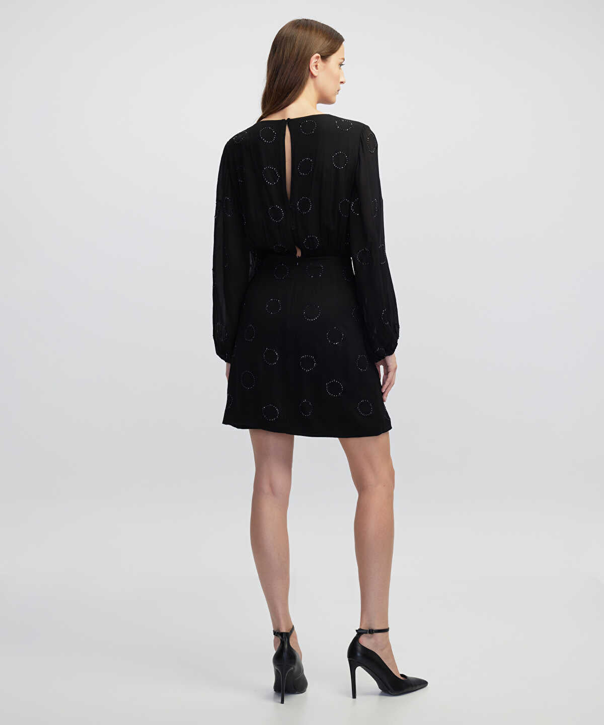 Rhinestone Chiffon Dress