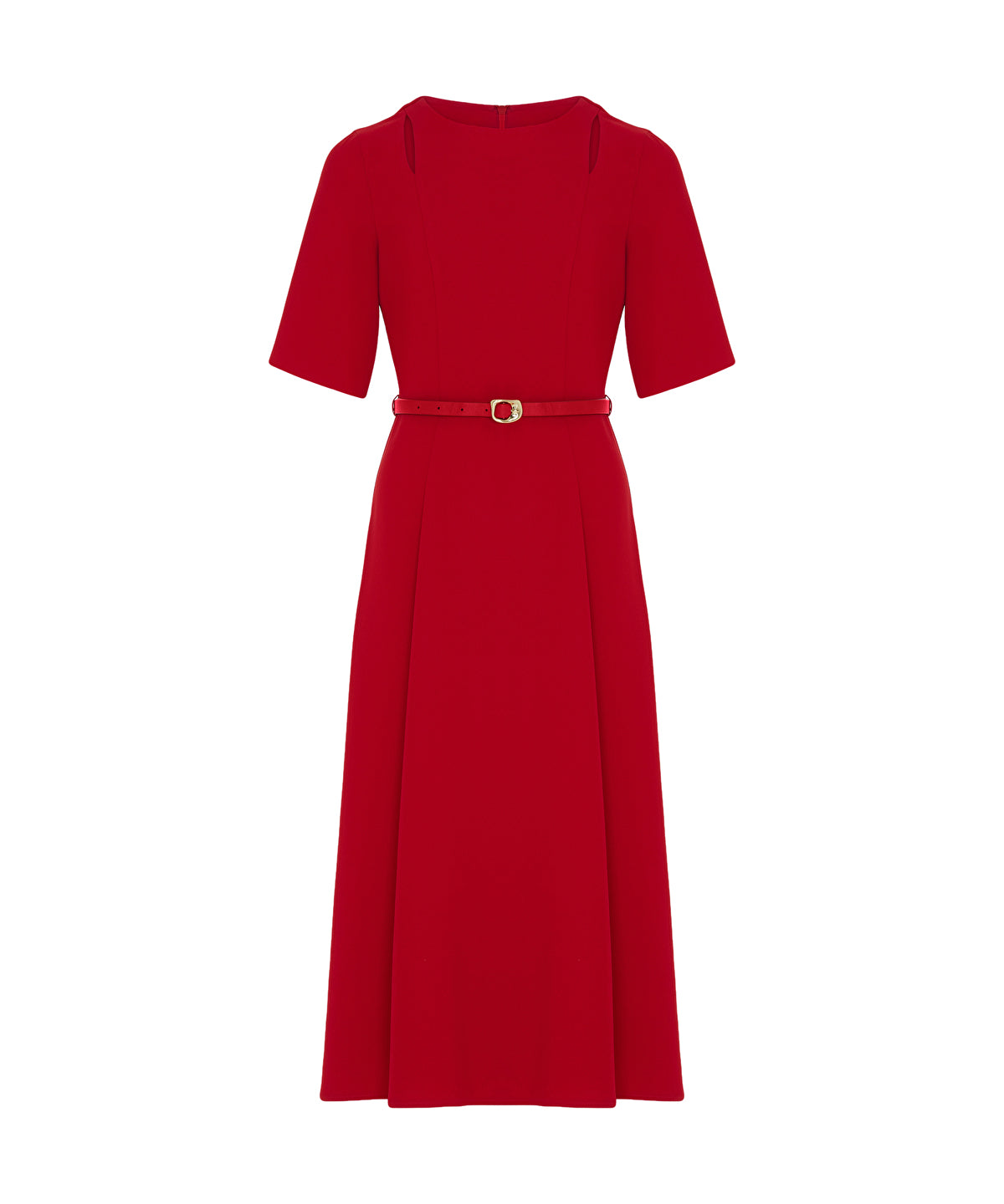 Zoomed Belted Cutout Dress