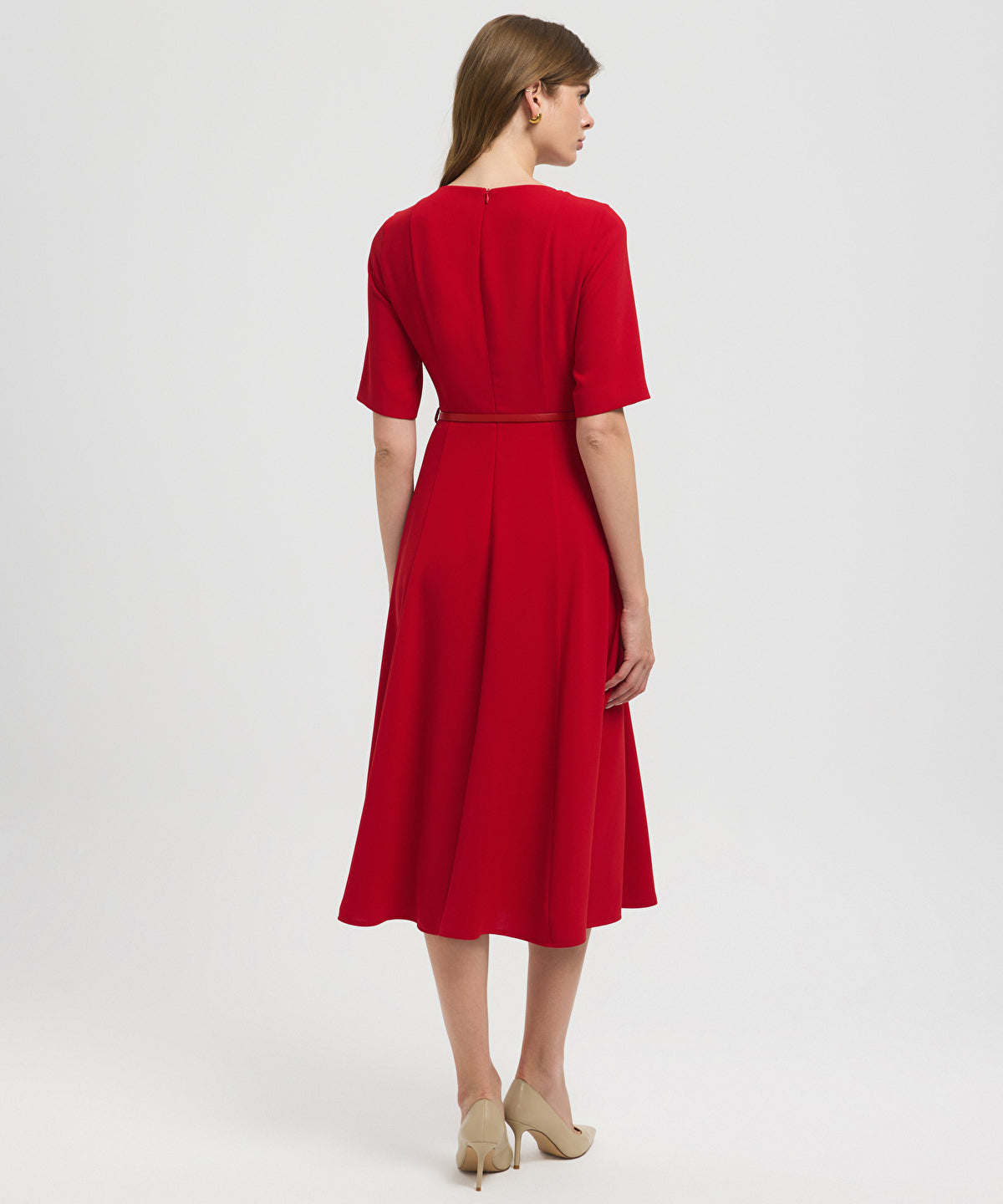 Zoomed Belted Cutout Dress