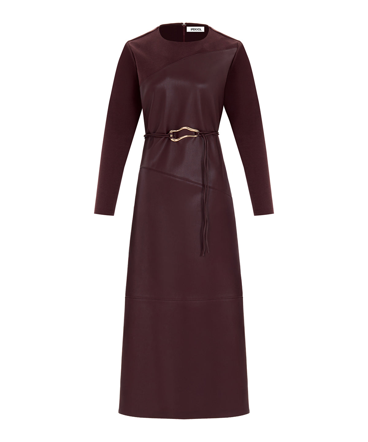 Mixed Dress with Belt