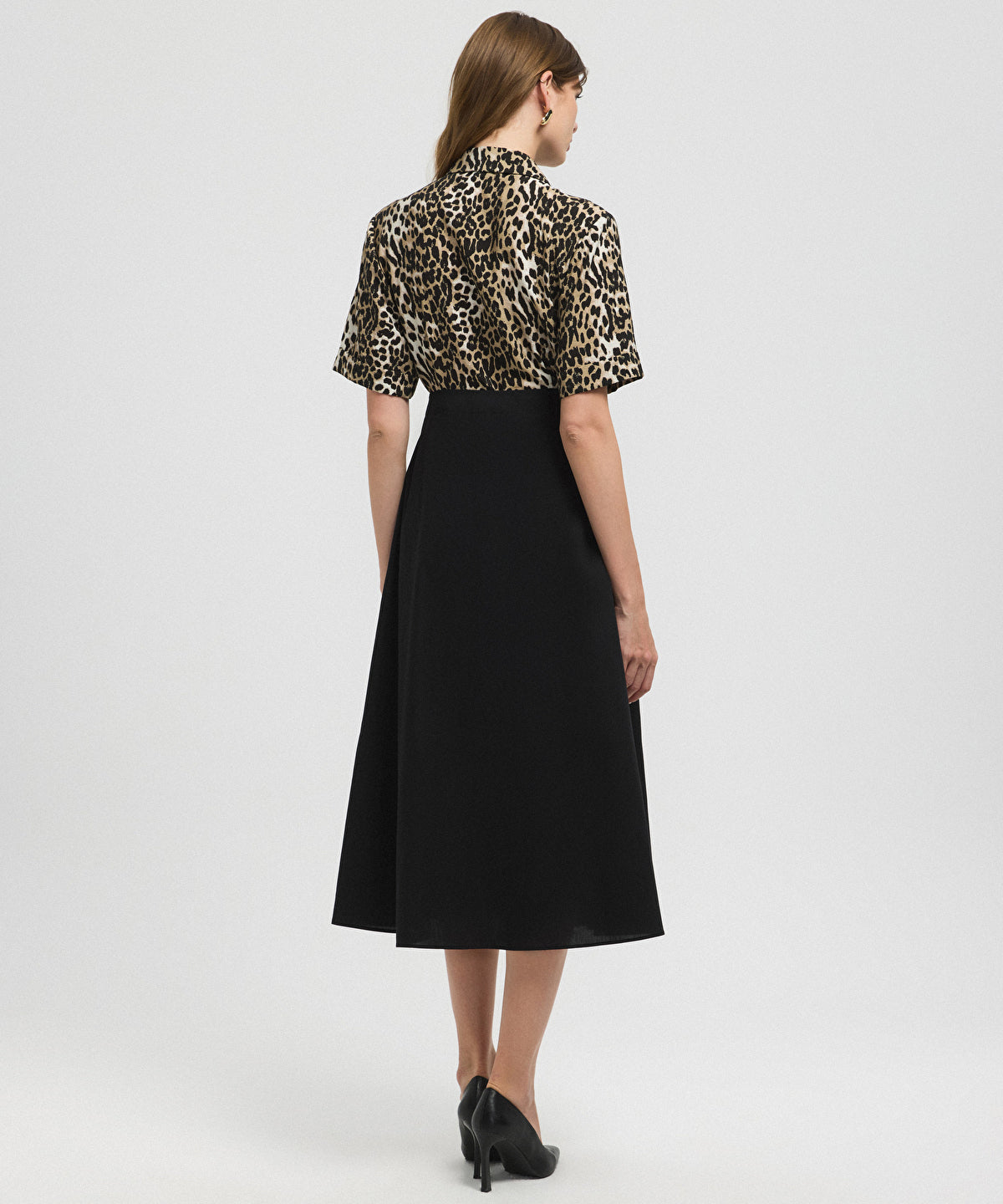 Zoomed Animal Print Color-Block Dress