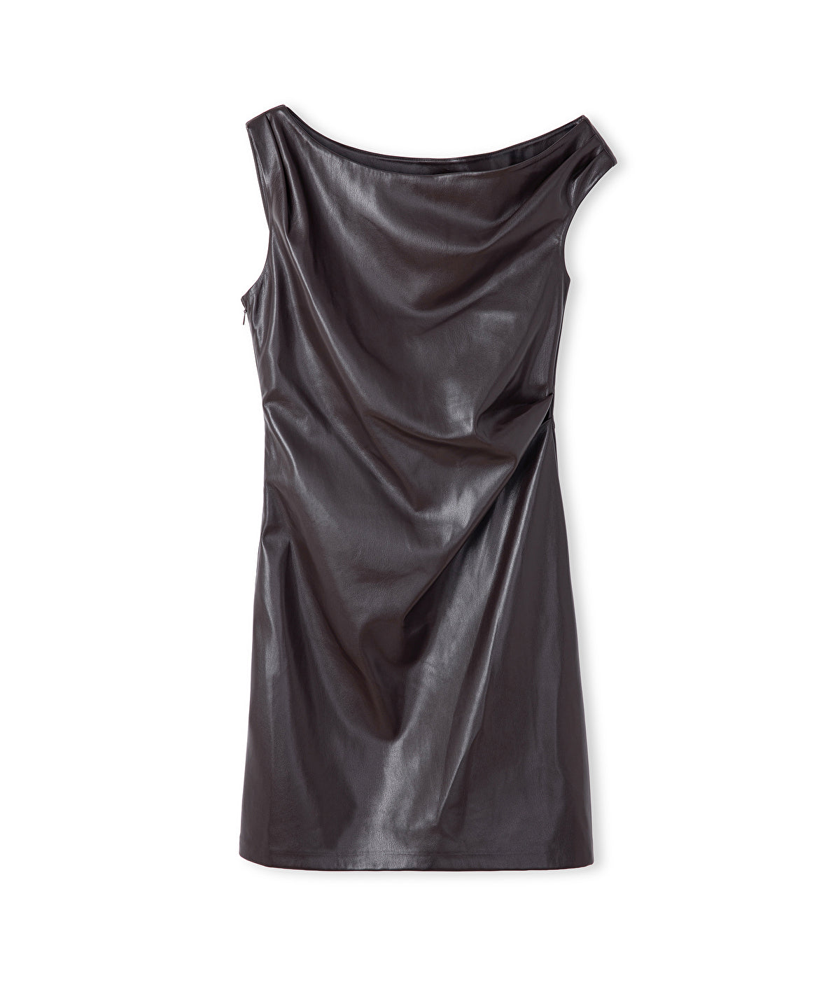 Leather-Effect Dress