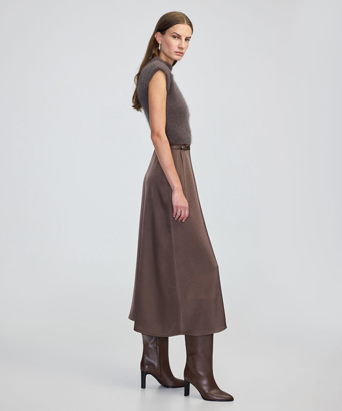 Belted Combination Dress