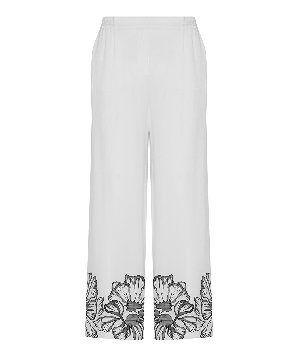 Zoomed Floral Print Trousers