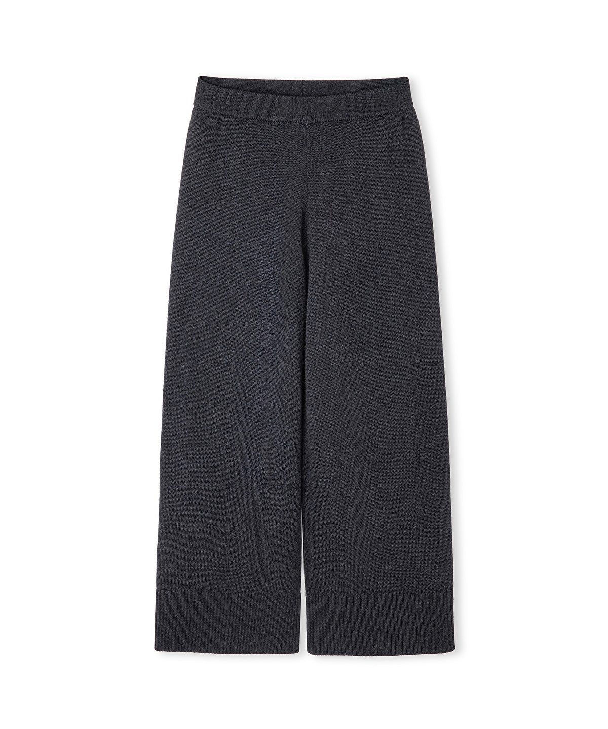 Wide-Leg Knit Trousers
