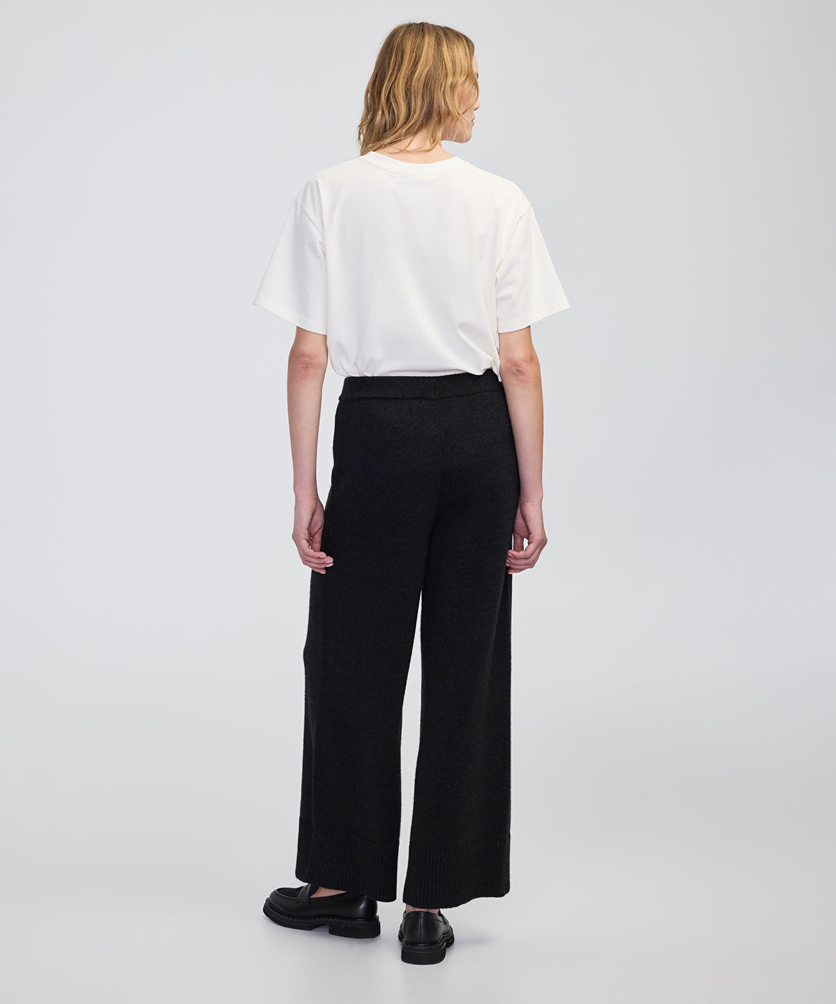 Wide-Leg Knit Trousers
