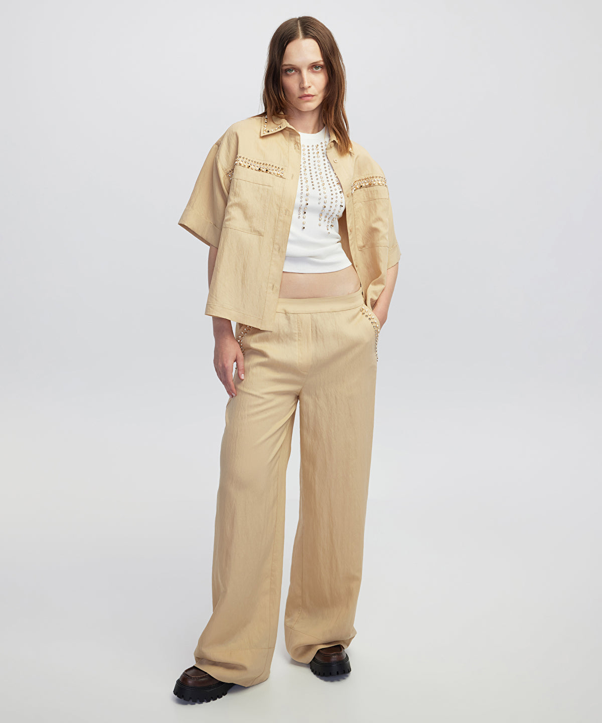 Zoomed Embellished Trousers