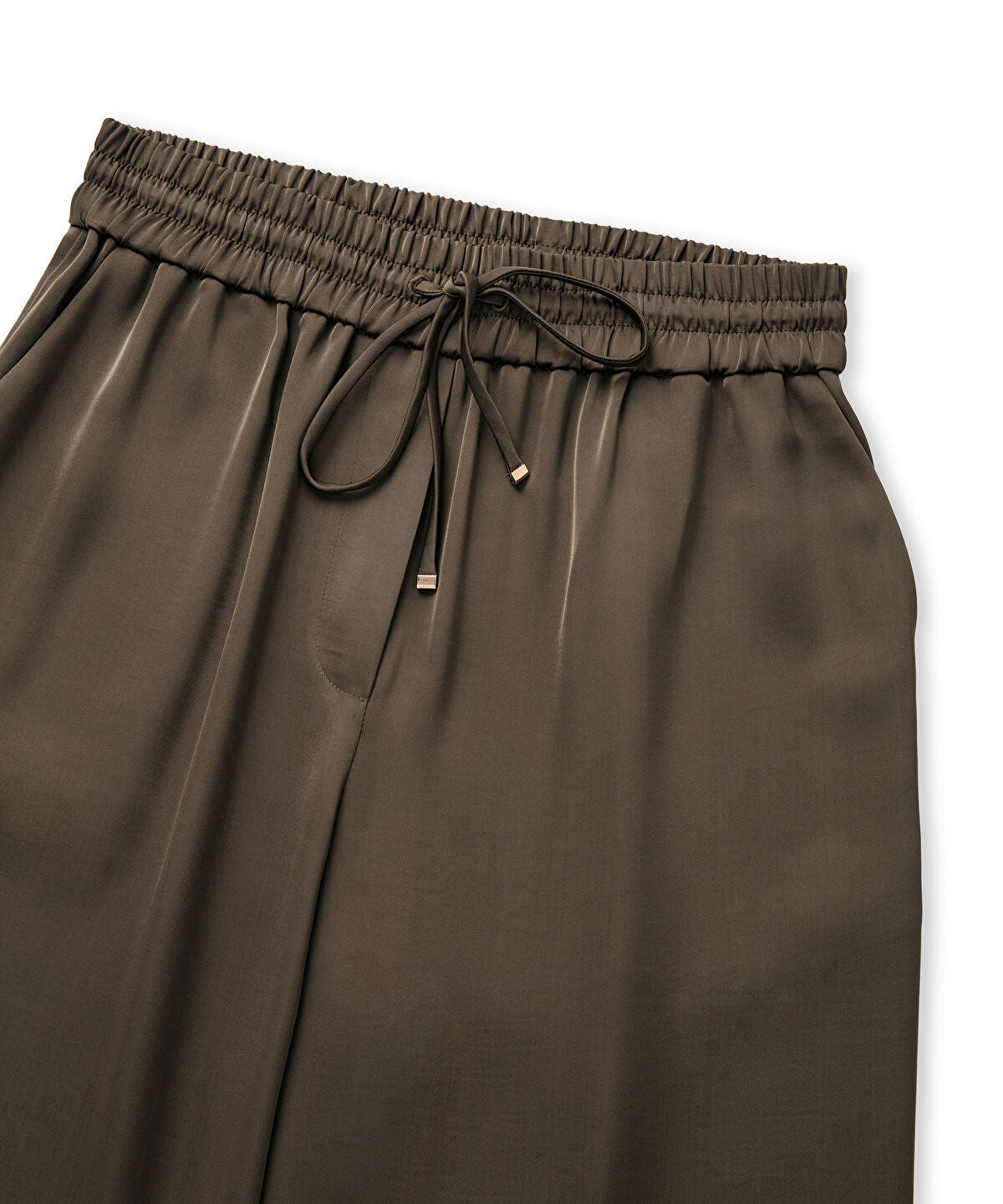 Elastic Waist Wide Leg Trousers