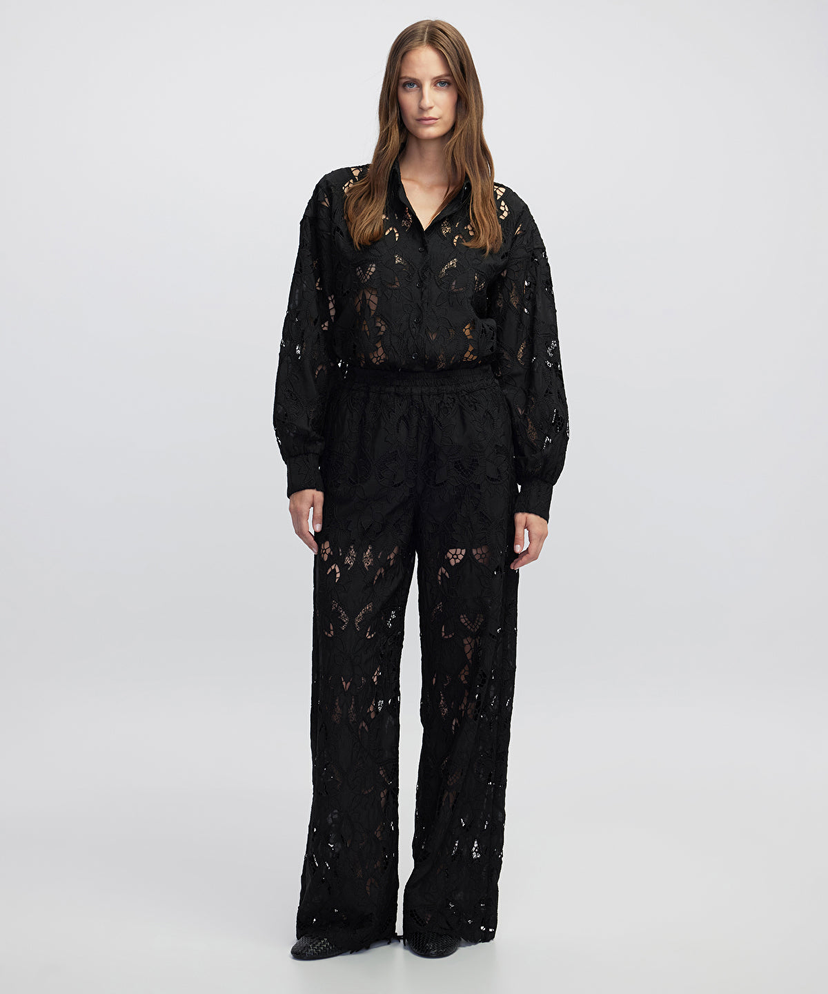 Zoomed Broderie Anglaise Trousers