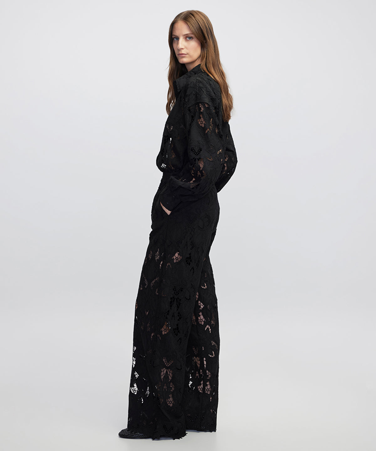 Zoomed Broderie Anglaise Trousers