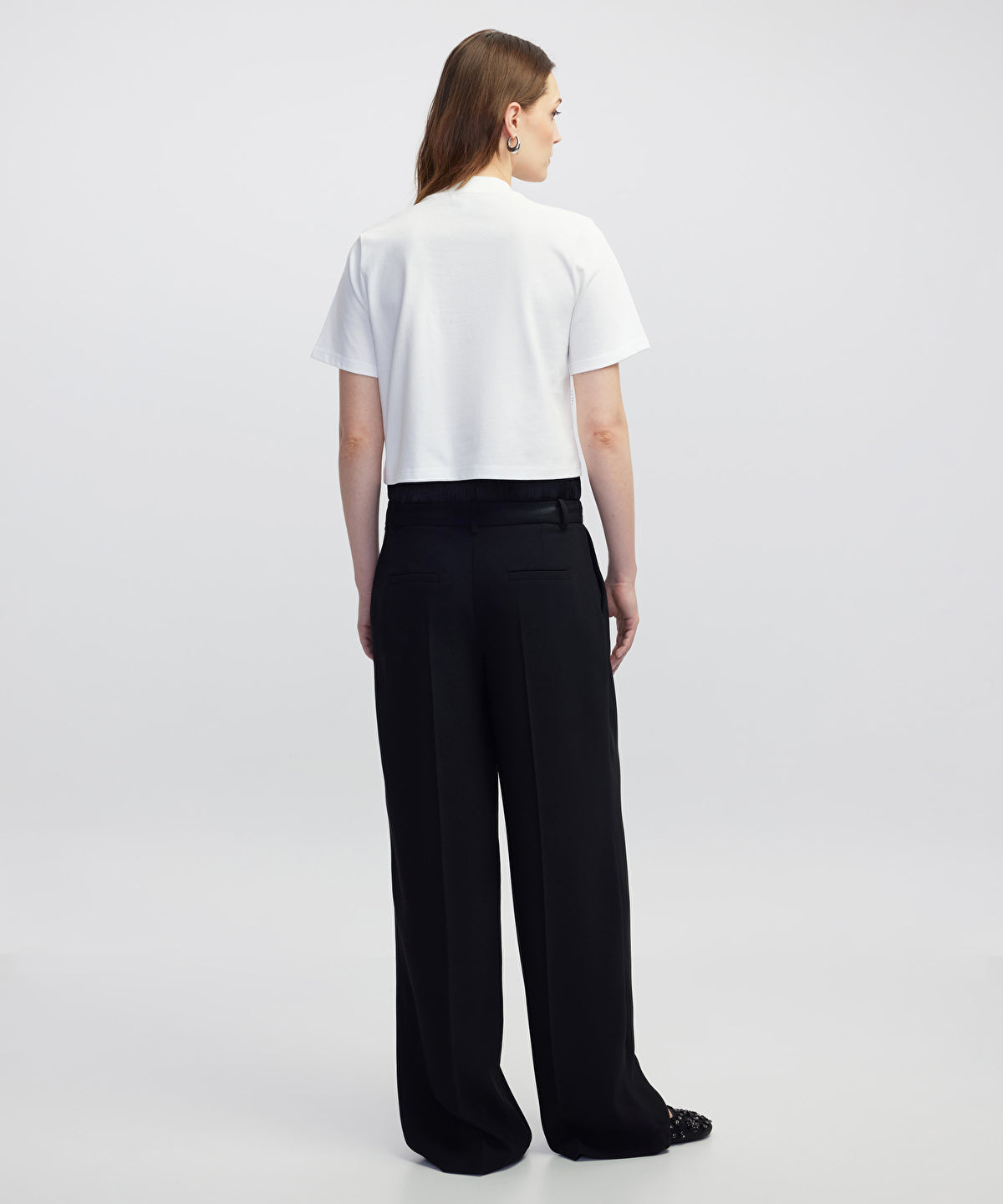 Zoomed Double Waist Wide Leg Trousers