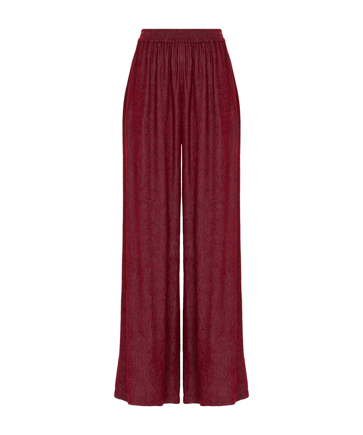 Textured Wide-Leg Trousers