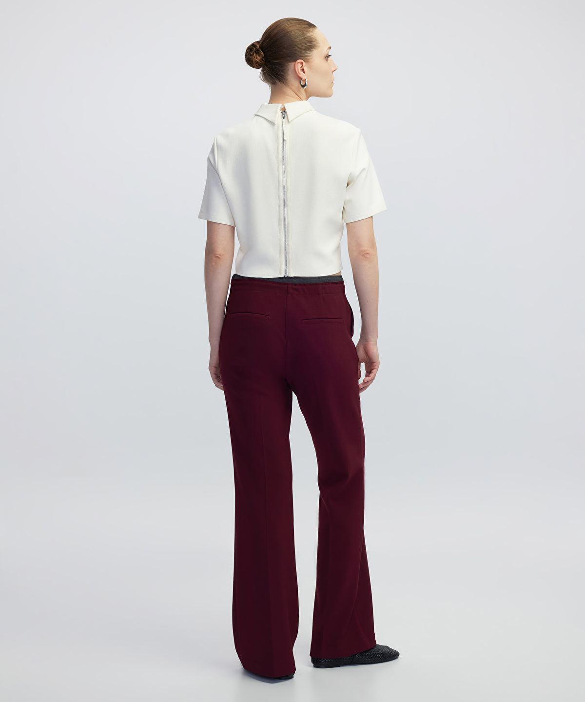 Zoomed Contrast Waist Trousers