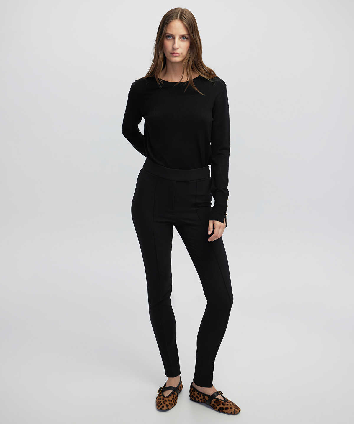 High-Rise Skinny Trousers