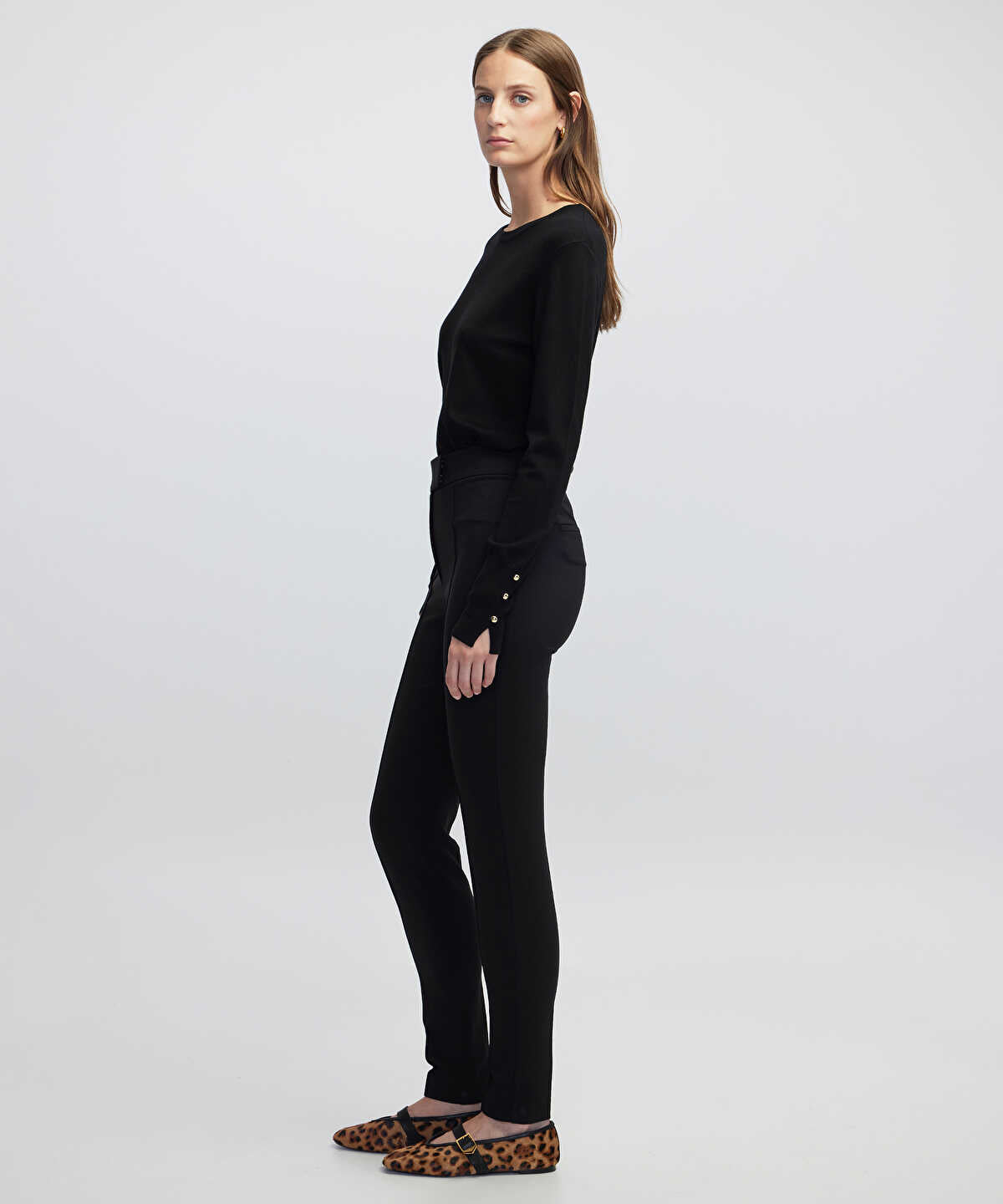High-Rise Skinny Trousers
